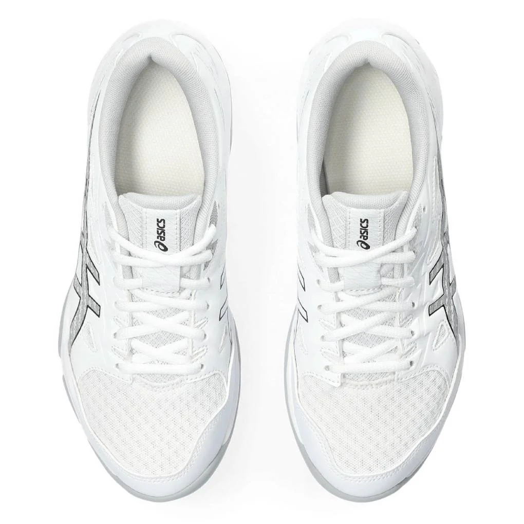 Asics Gel Rocket 11 Women's Indoor Court Shoe (White/Silver) - Image 4