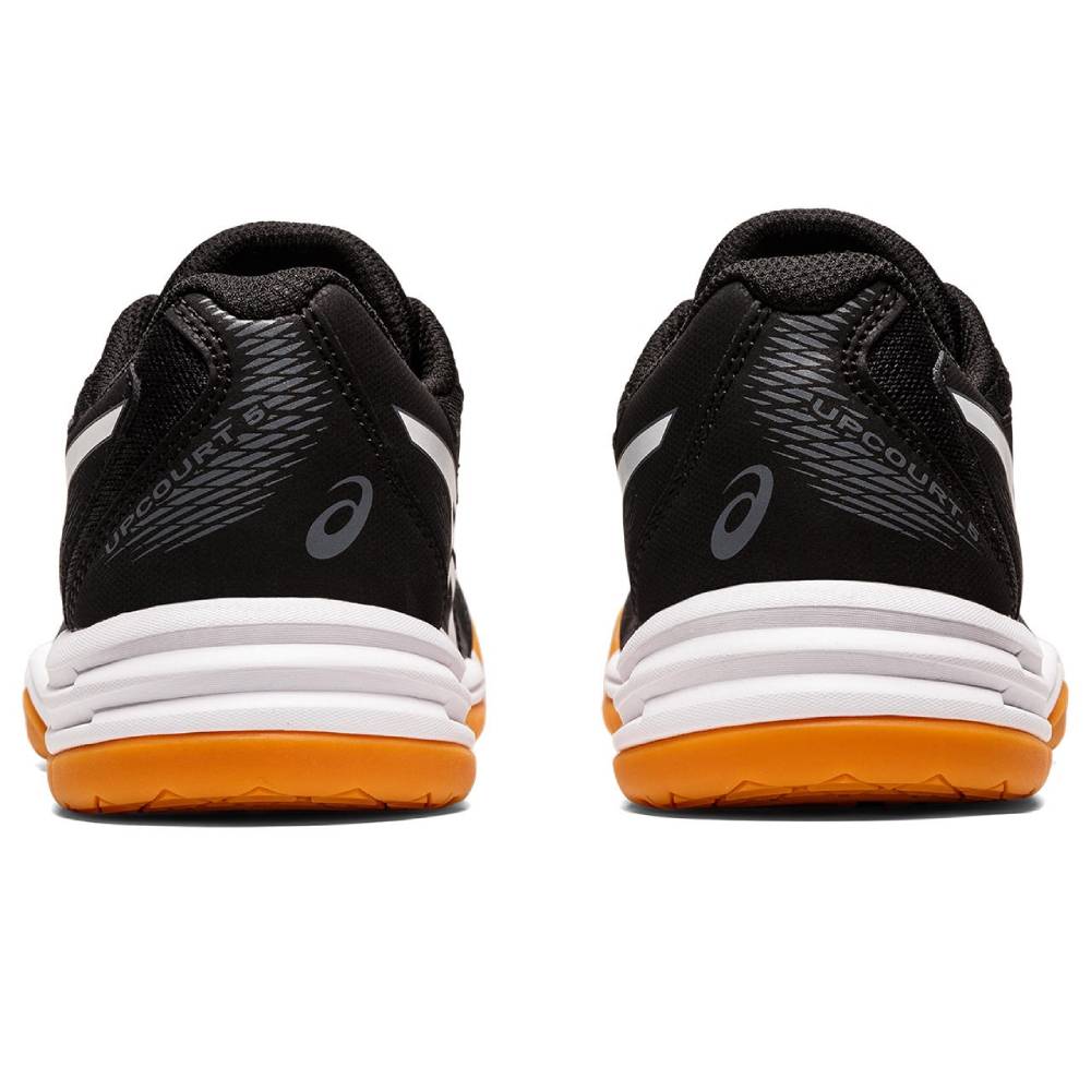 Asics Upcourt 5 GS Junior Indoor Court Shoe (Black/White) - Image 3