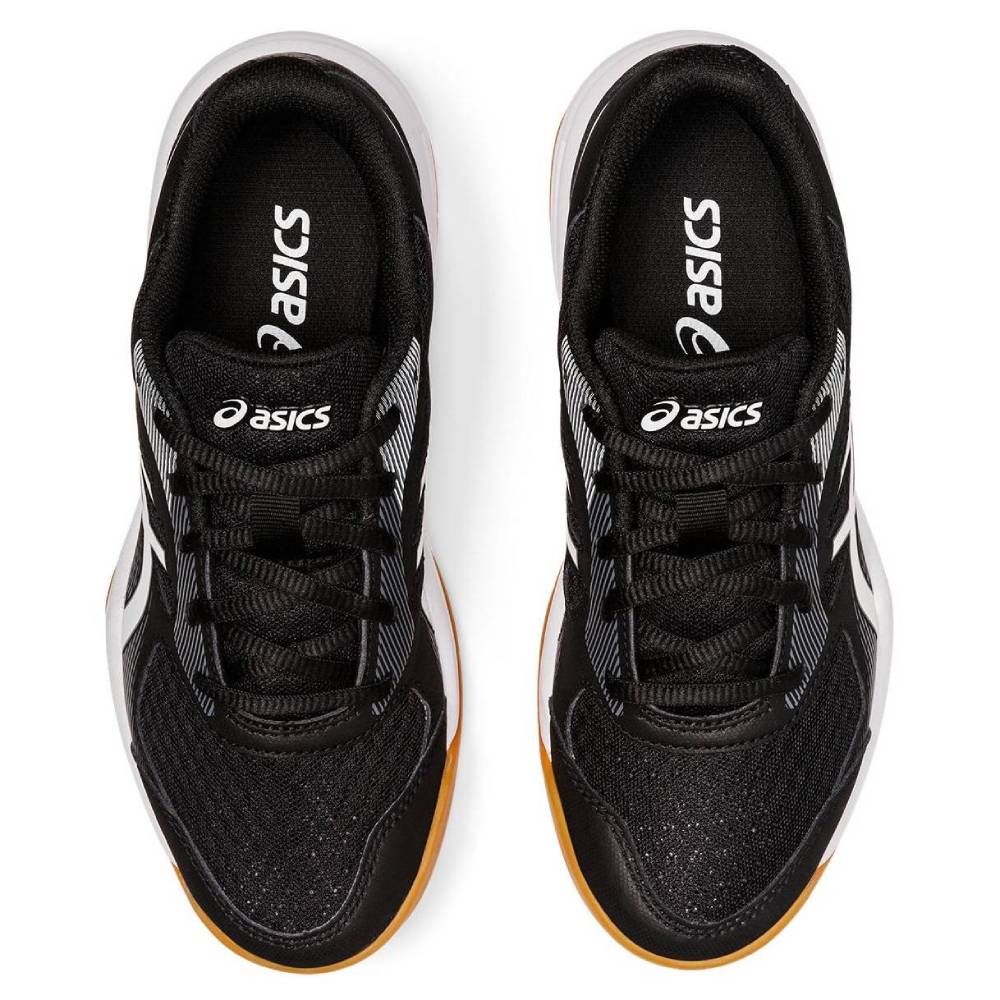 Asics Upcourt 5 GS Junior Indoor Court Shoe (Black/White) - Image 5