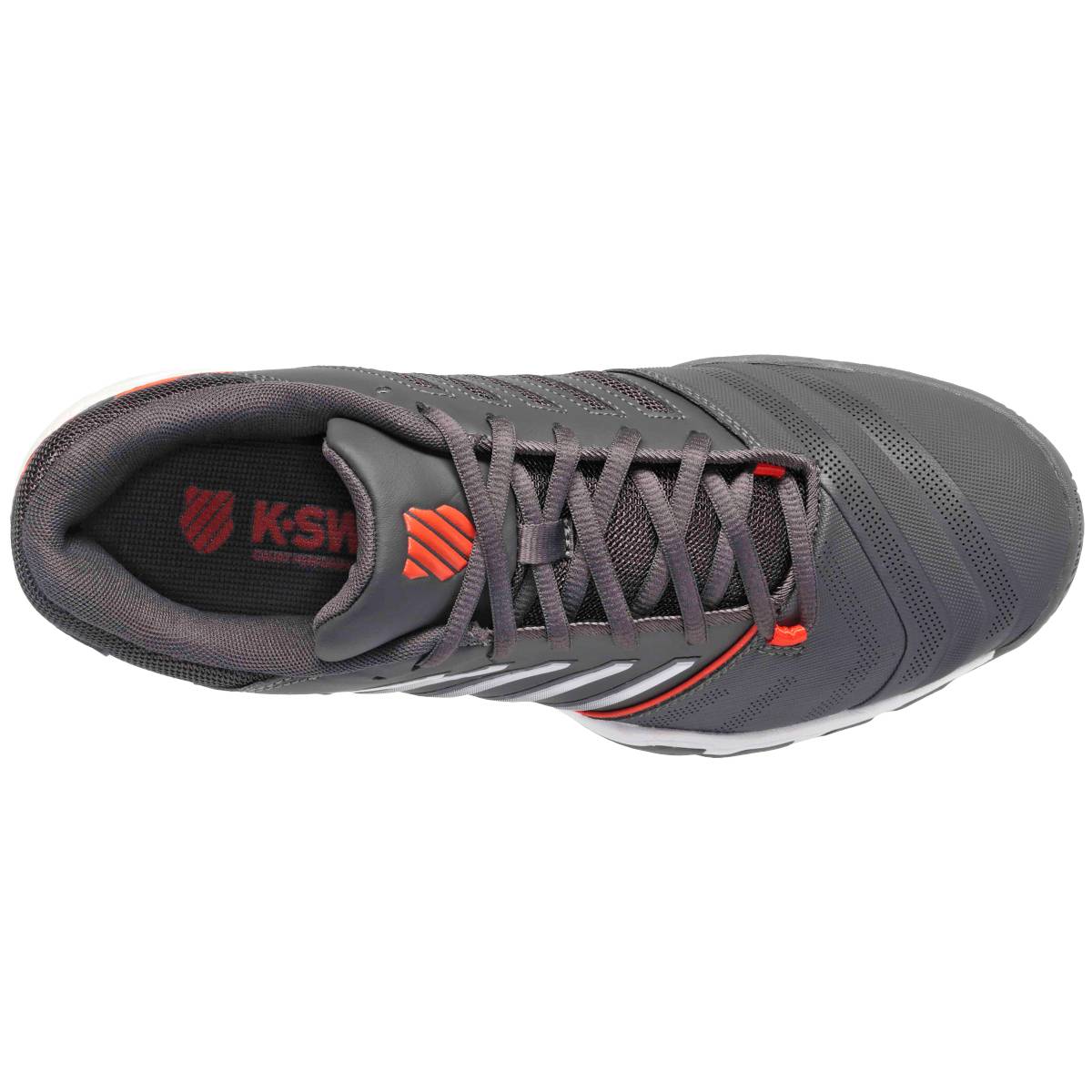 K-Swiss BigShot Light 4 Men's Tennis Shoe (Asphalt/White/Orange) - Image 4