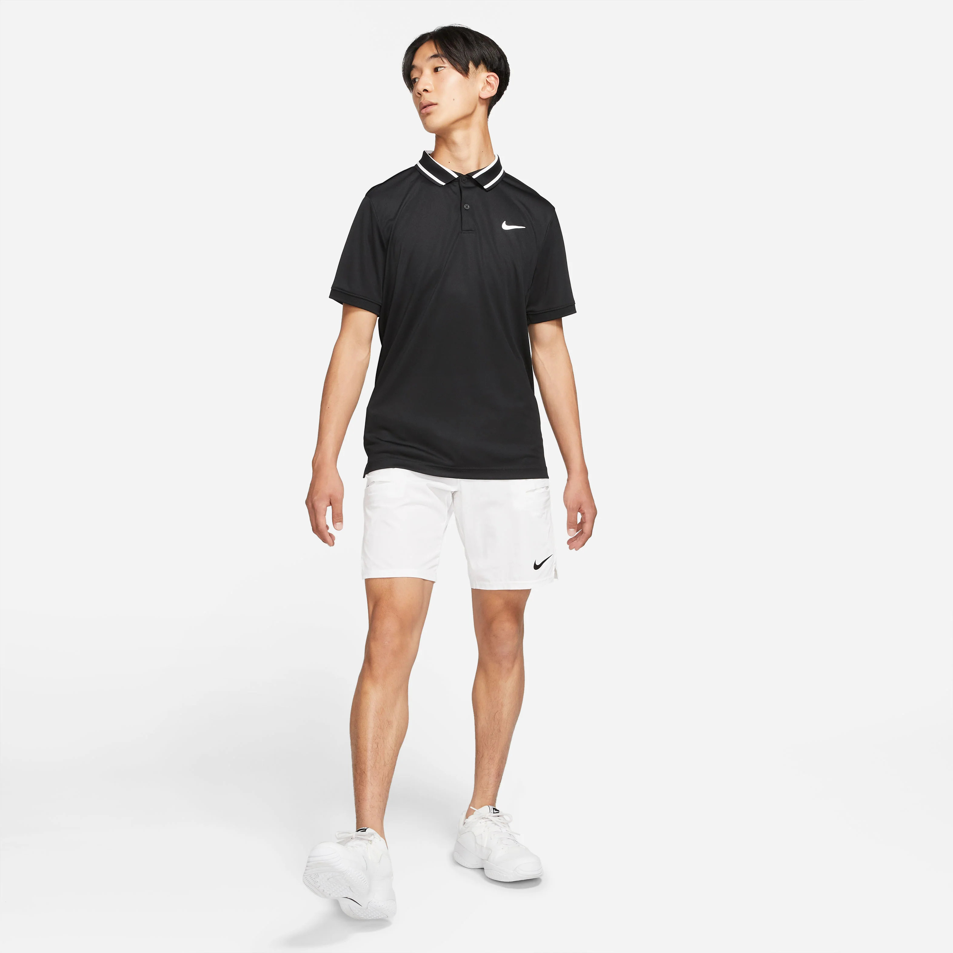 Nike Men's Dri-FIT Slam 9-Inch Short (White/Black) - Image 7